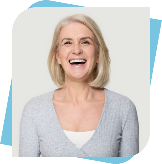 Middle aged woman smiling