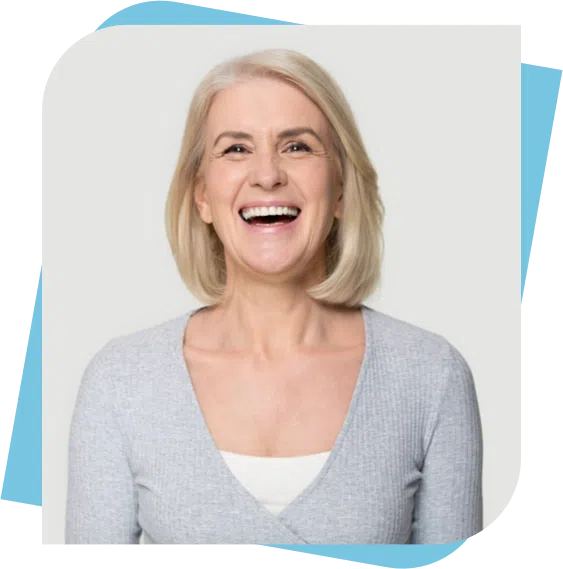 Middle aged woman smiling