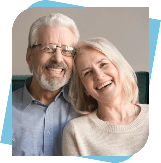 middle aged couple smiling