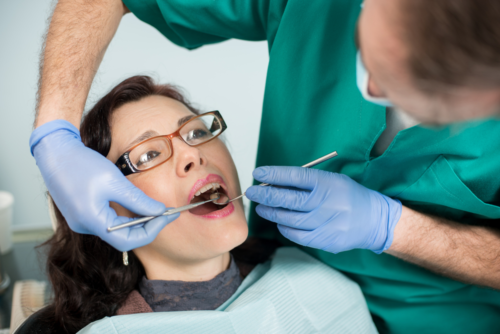 patient getting emergency dental care